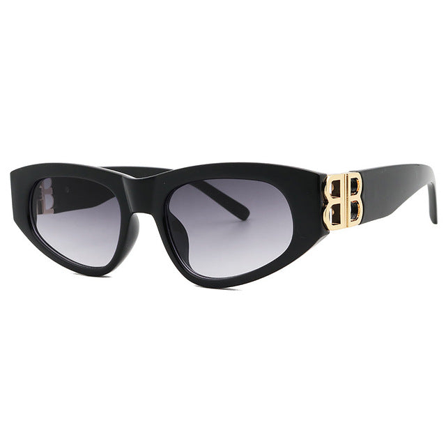 Schwarze Retro-Sonnenbrille