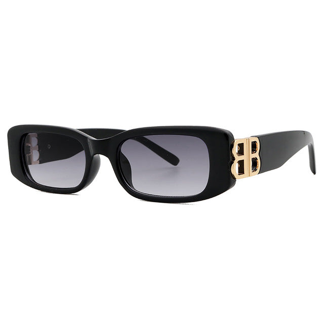 Schwarze Retro-Sonnenbrille
