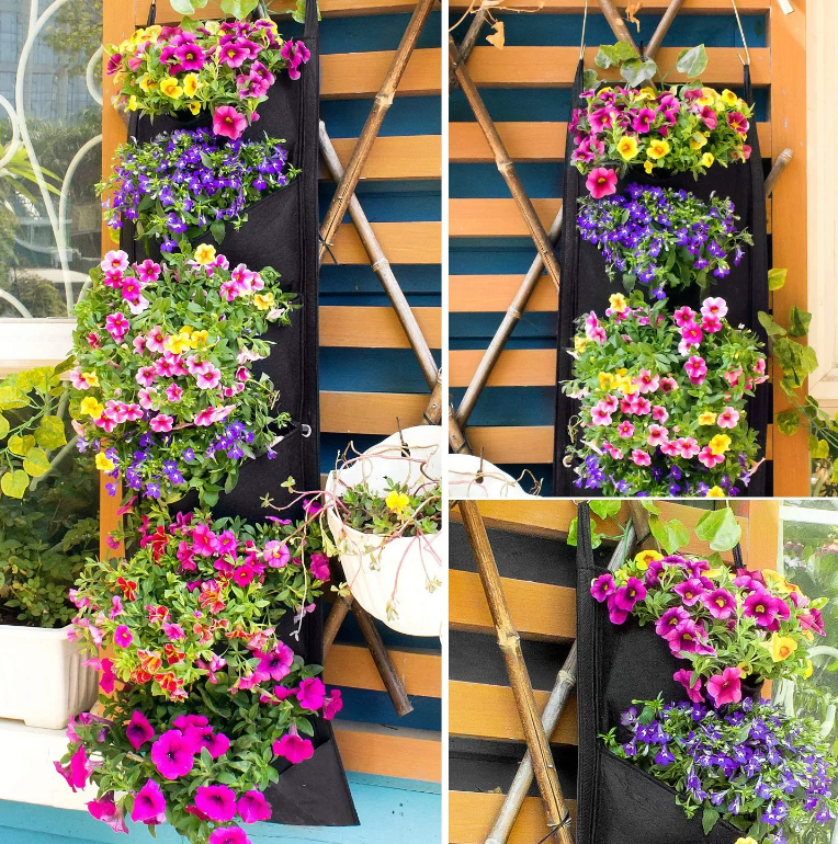 NEUES DESIGN Vertikaler Hängegarten Pflanzgefäß Blumentöpfe