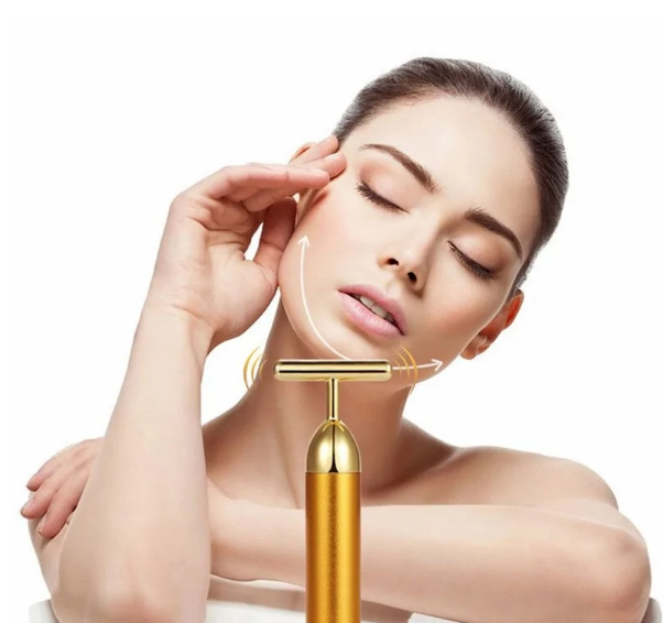 Energy 24K Gold T Beauty Bar Gesichtsroller Massagegerät