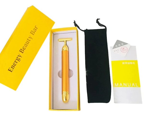 Energy 24K Gold T Beauty Bar Gesichtsroller Massagegerät