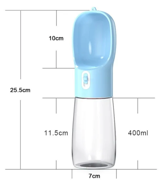 Hunde-Trinkflasche mit Futternapf