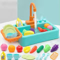 Conjunto de pia de cozinha infantil elétrica
