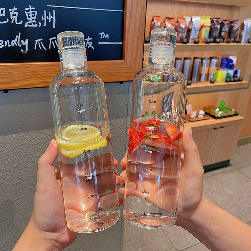 Transparente Wasserflasche