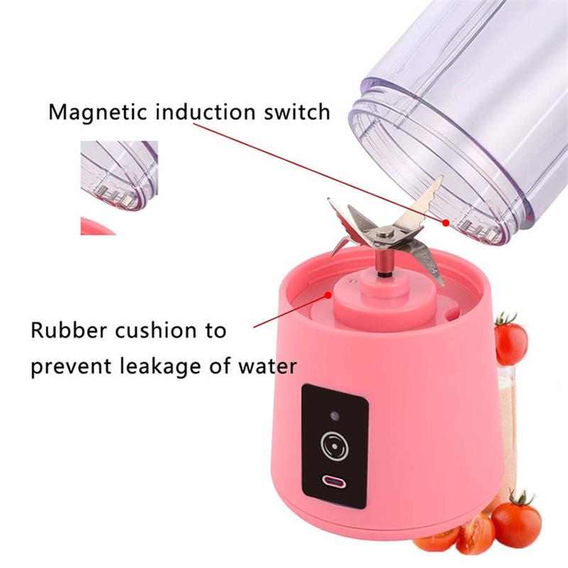 Rosa tragbarer elektrischer Entsafter
