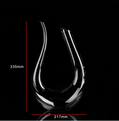 Elegante U-förmige 1500-ml-Weinkaraffe aus Kristall
