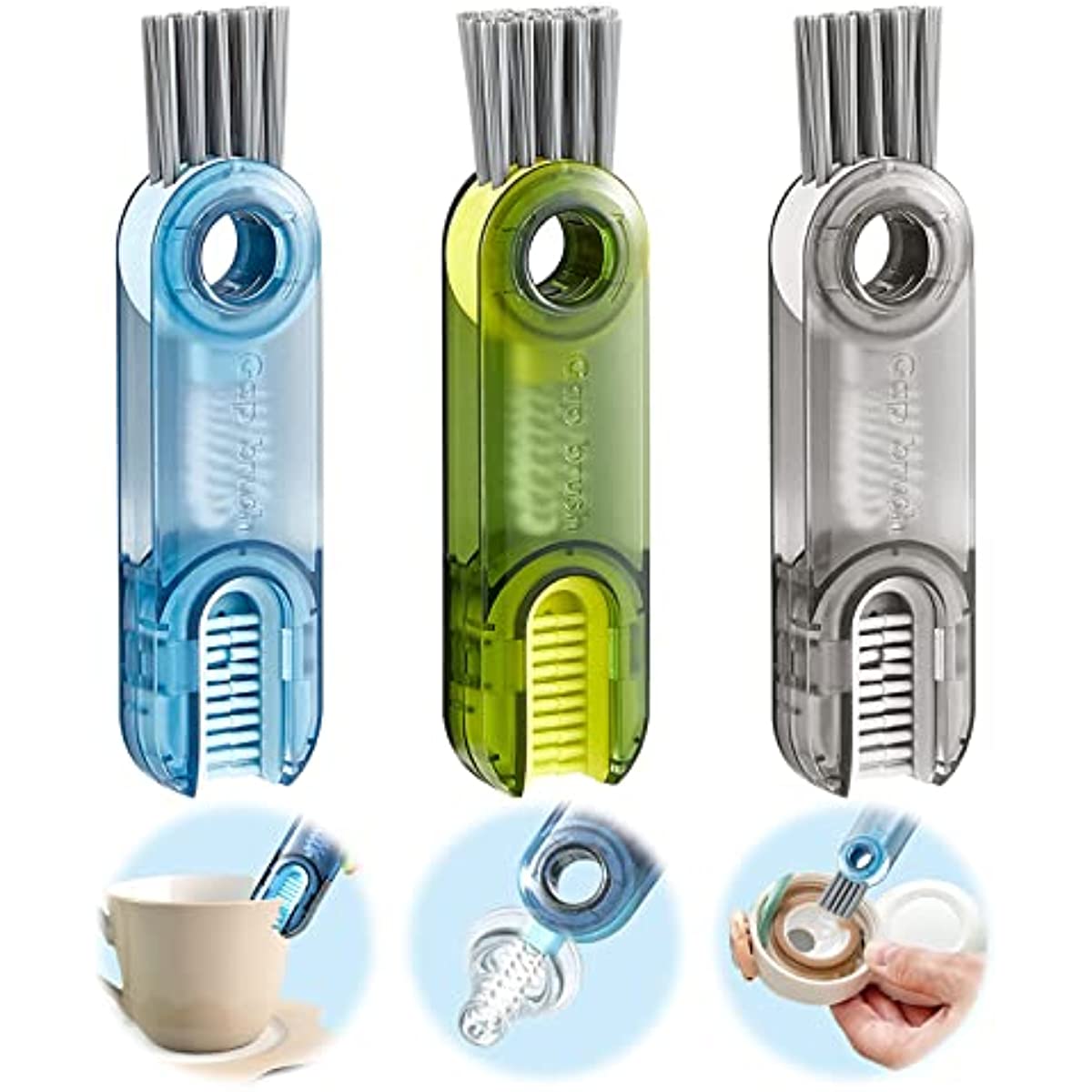 3-in-1-Flaschenspaltenreinigungsbürste
