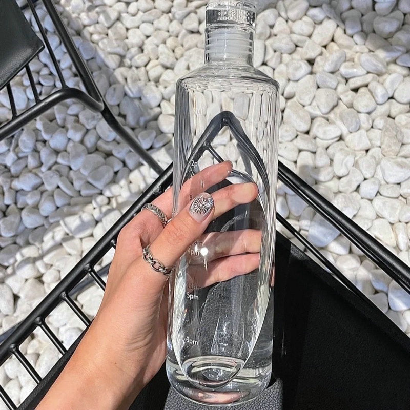Transparente Wasserflasche