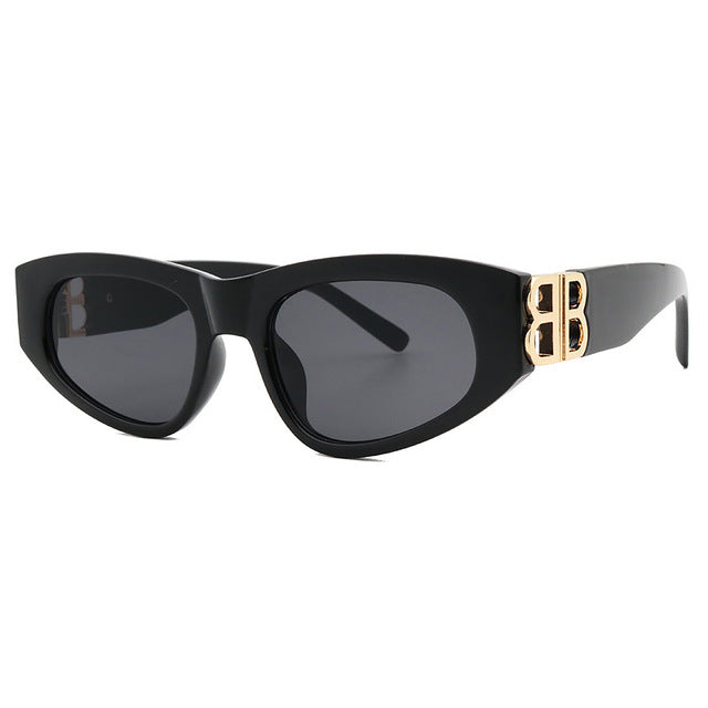 Schwarze Retro-Sonnenbrille