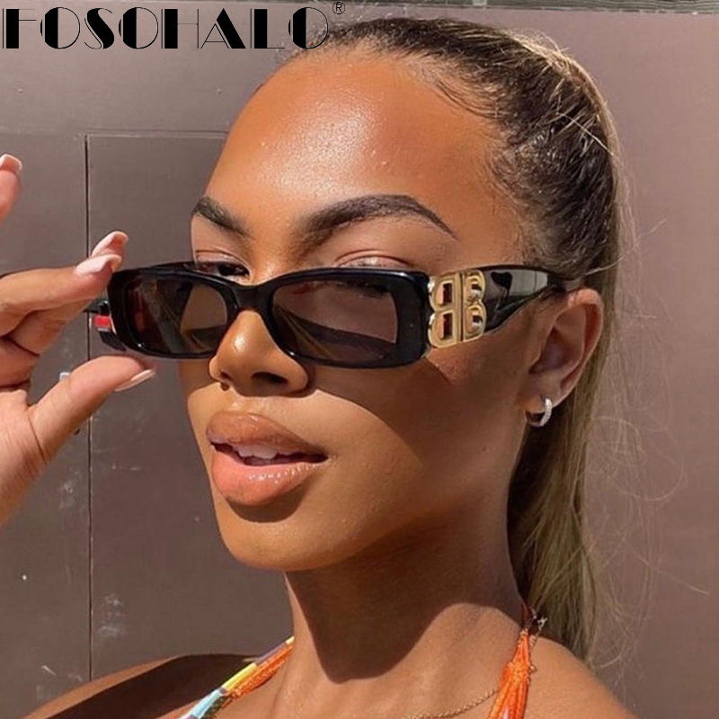 Schwarze Retro-Sonnenbrille